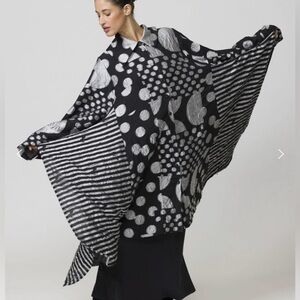 Kedem Sasson YUKI TUNIC  Oversize shirt asymmetric sides, K49, Size 2 (US 16-18)